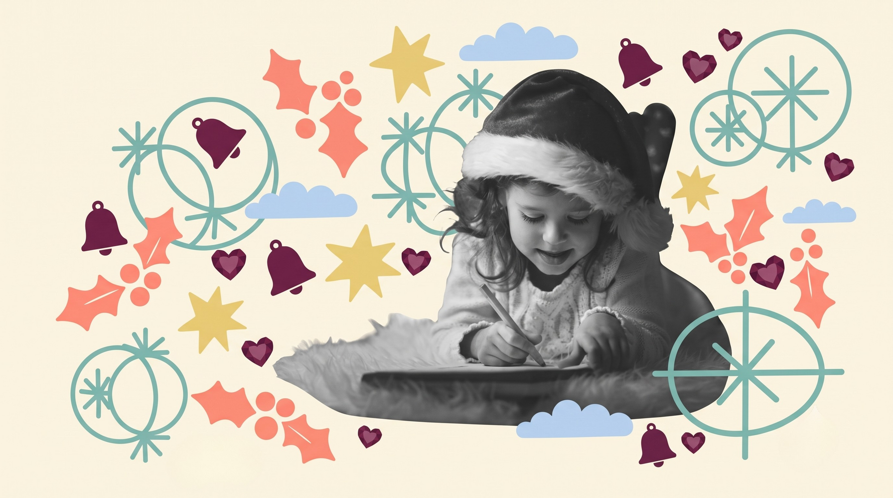 A child writing for Santa this Christmas