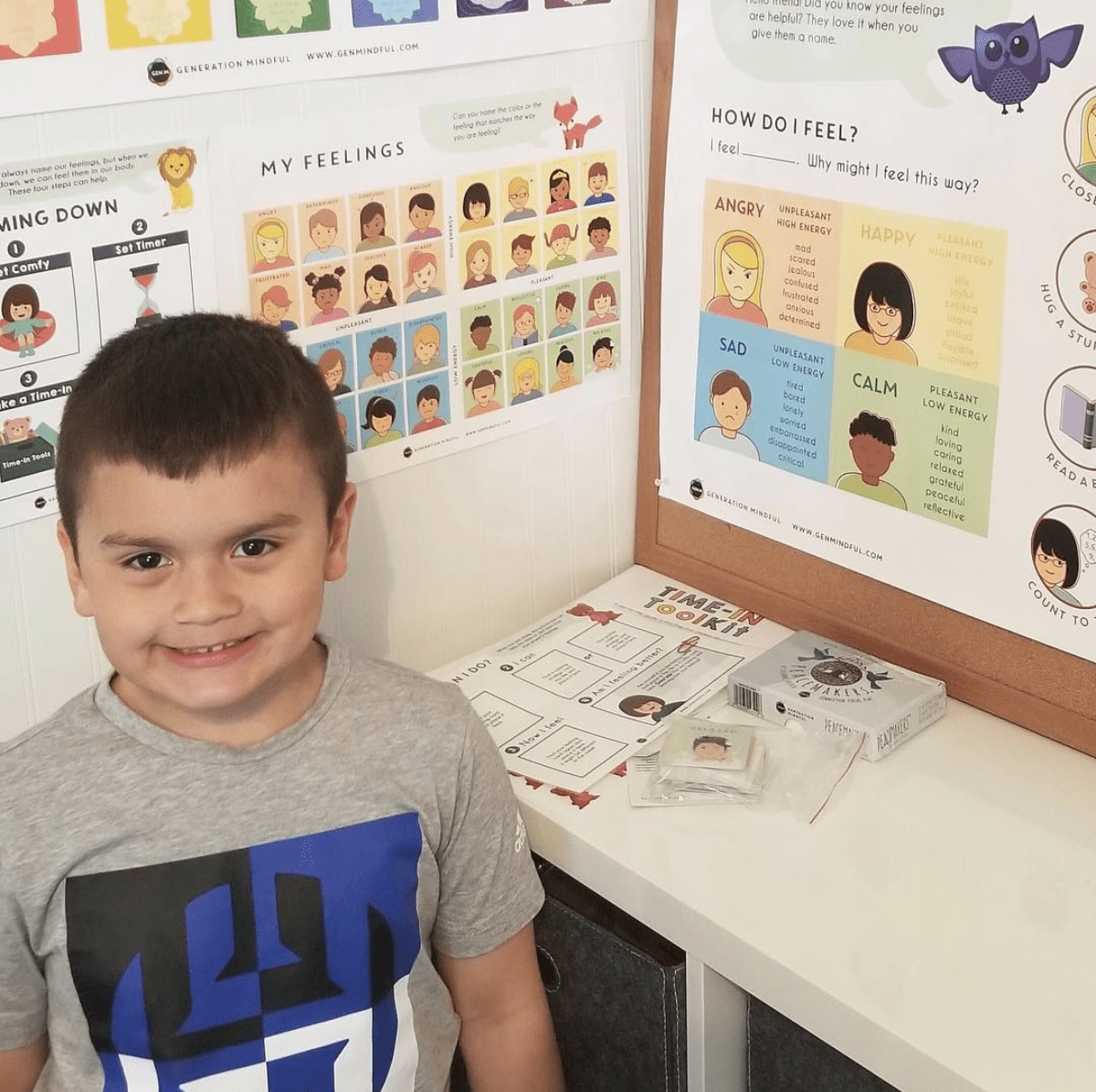 Miguel (6) in his Calming Corner. 