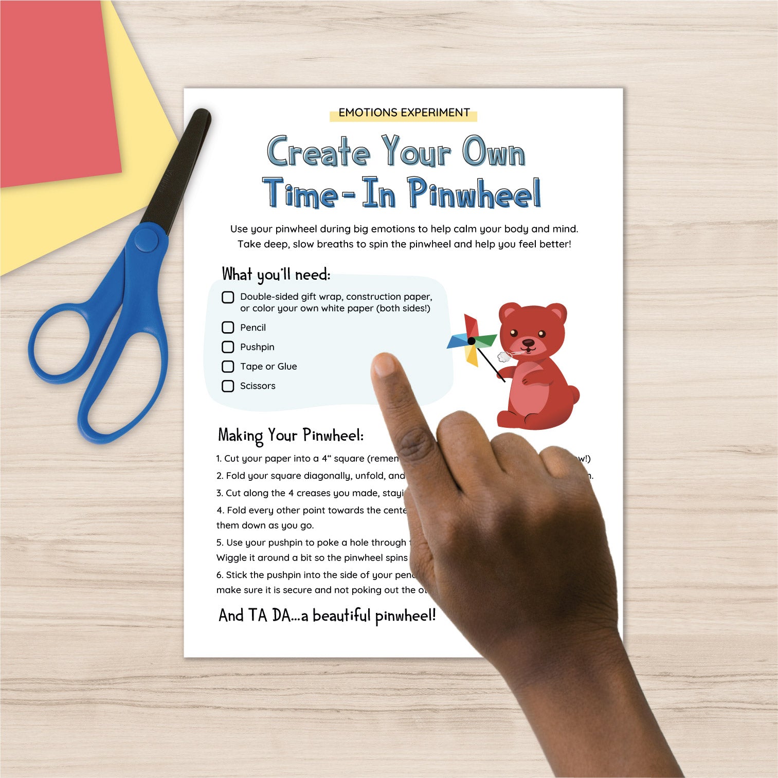 Time-In Pinwheel Printable Activity – Generation Mindful