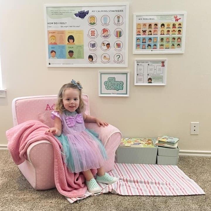 Eve (4) in her Calming Corner.
